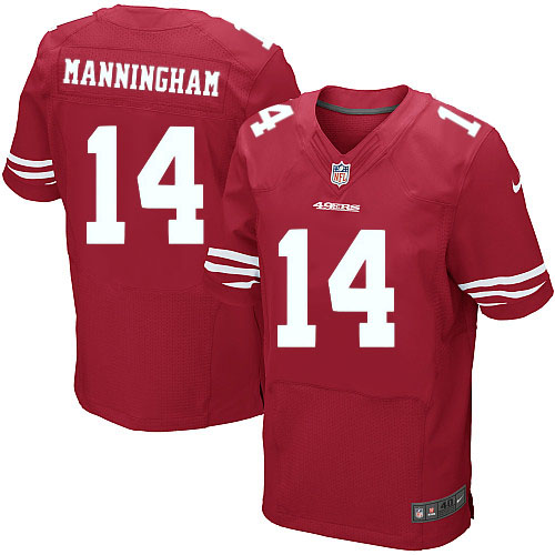 Men's Elite Y.A. Tittle Nike Jersey Red Home - #14 NFL San Francisco 49ers
